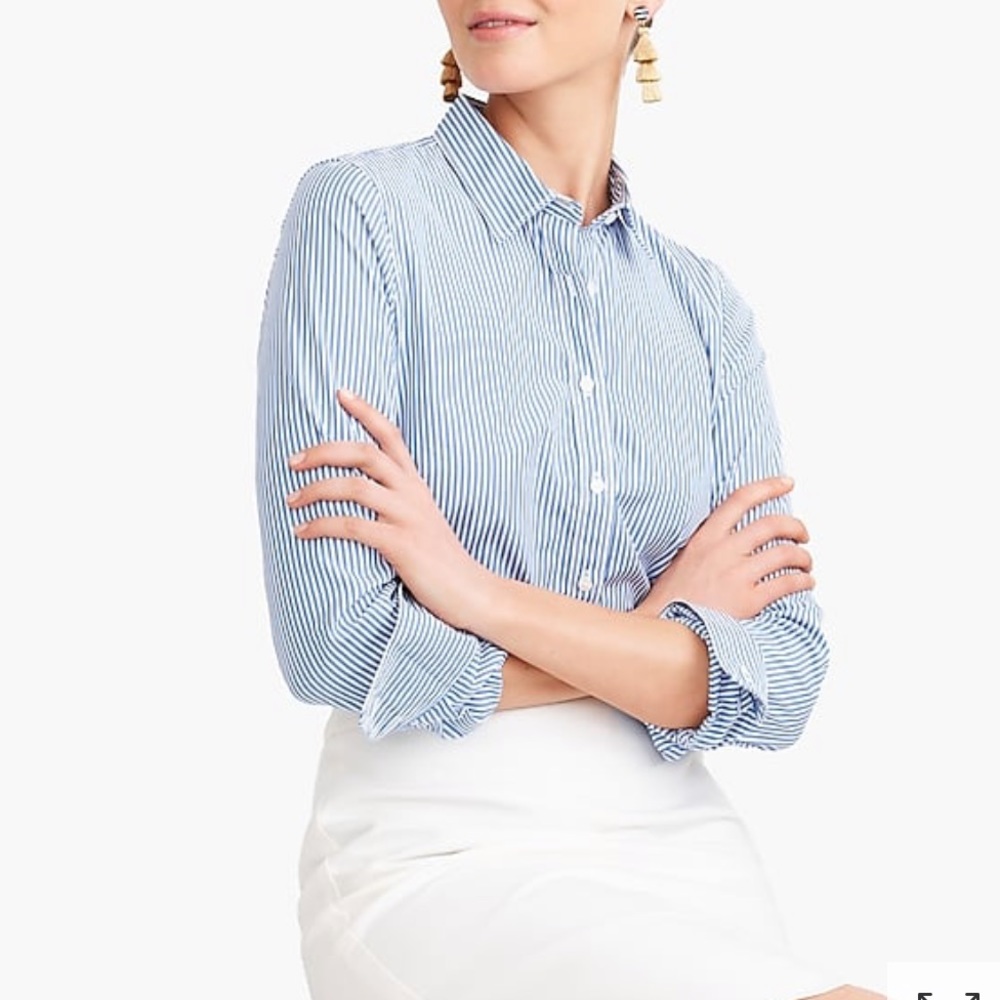 J. Crew Striped Classic Button-Down Shirt